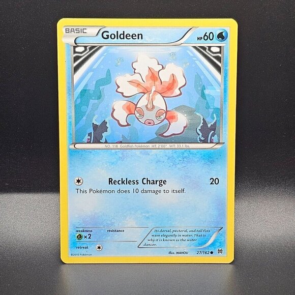 Goldeen 27/162 Pokemon Common  XY: BREAKthrough MP - Picture 3 of 4